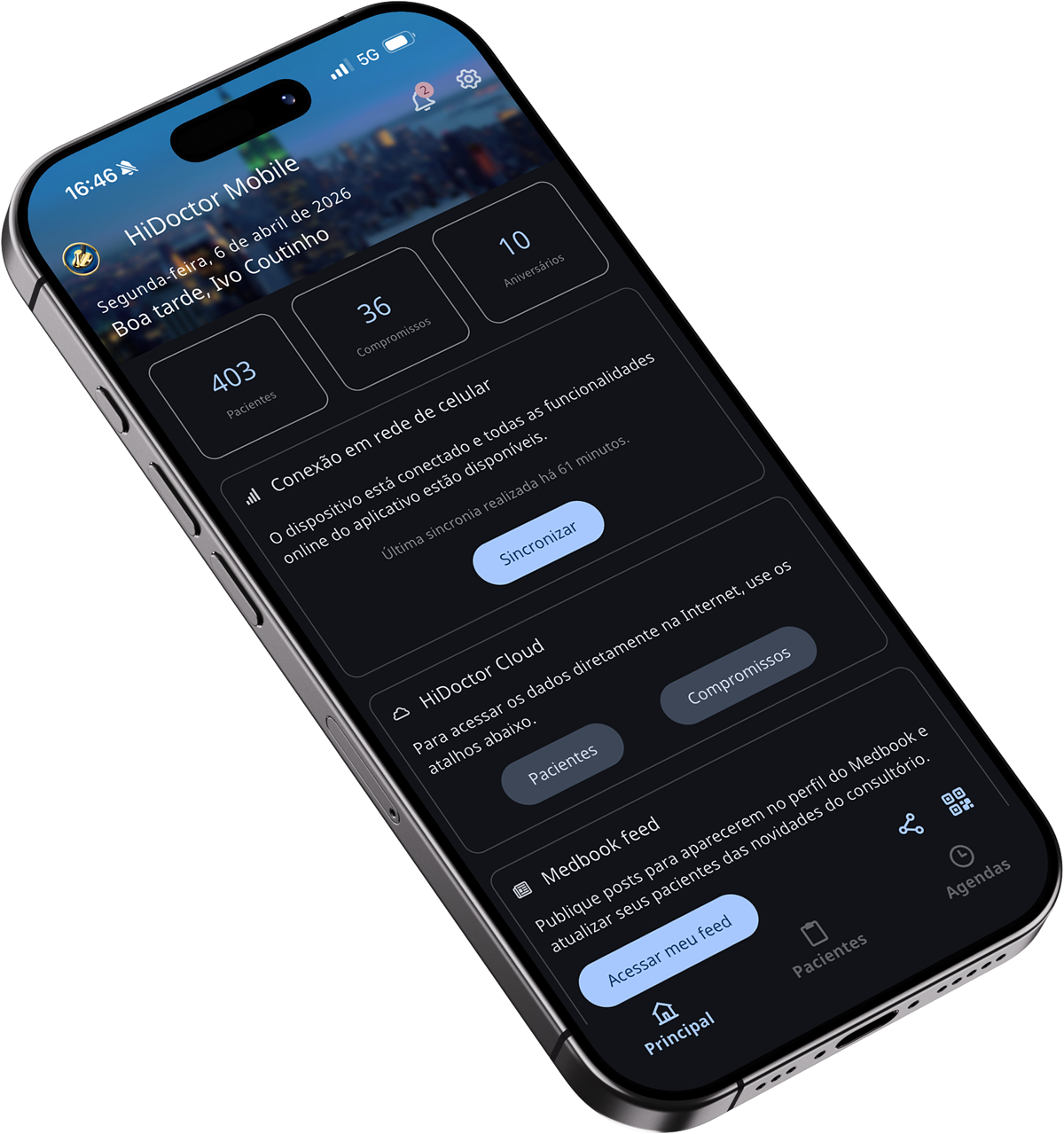 HiDoctor Mobile - tela principal